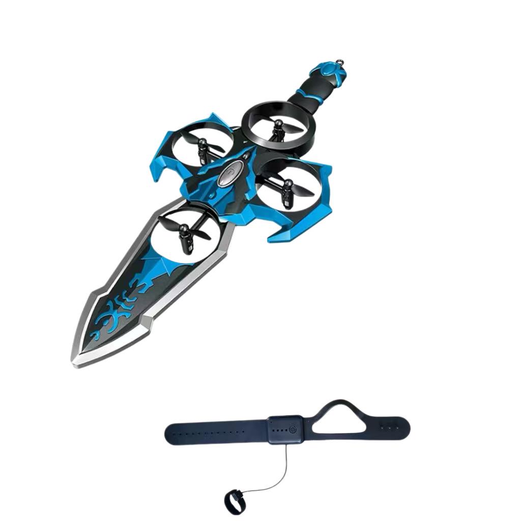 Avion RC Jouet en Forme d'Épée Volante pour Enfants - Durable, Résistant aux Chocs, Fonction Loopings à Une Touche