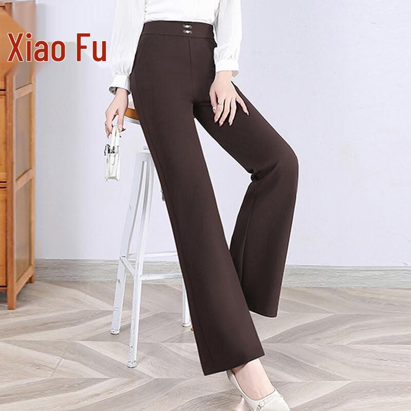 Middle-Aged Women s High-Waist Micro-Flare Casual Pants XL