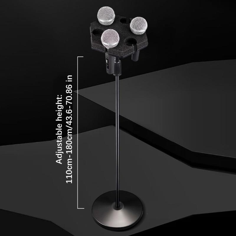 Multiple Hole Mics Storage Organizers With AntiShock Design Lightweight Space Saving Solution For Wireless Cord Microphones