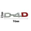 3D Metal Quality D4D Logo Car Side Emblem Rear Trunk Decorative Sticker Styling for BMW Toyota Toyota Honda Ford Car Styling