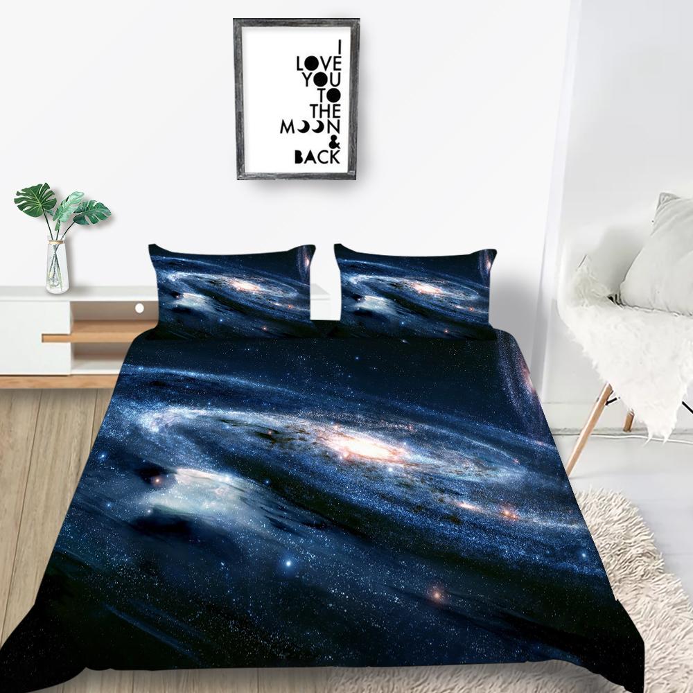 Duvet Cover Starry Sky Quilt Cover Starlit Bedding Cover Set 3D King Size Bedding Boy Girl Woman Man Breathable Bed Sets