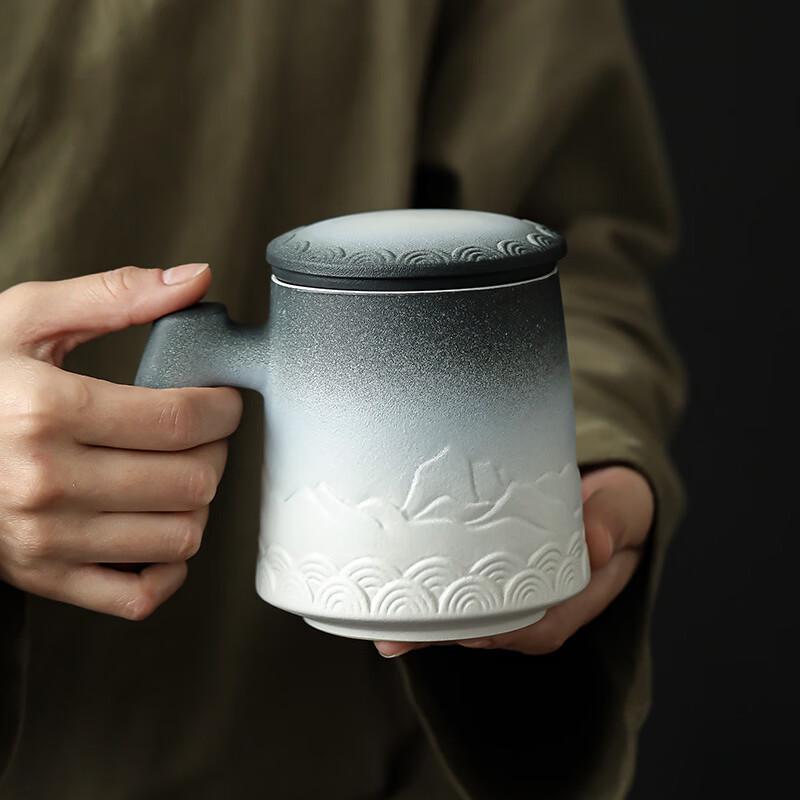 Chaxun Ceramic Tea Infuser Mug with Lid