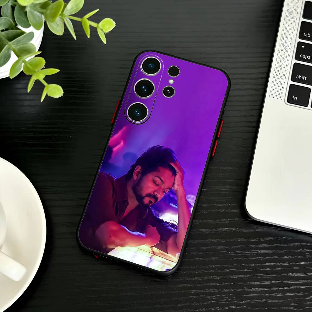 I-ThalaPathy V-Vijay Actor Phone Case For Samsung S26,S25,S24,S23,S22,S21,S20,Plus,Fe,Lite,Others Black Cover