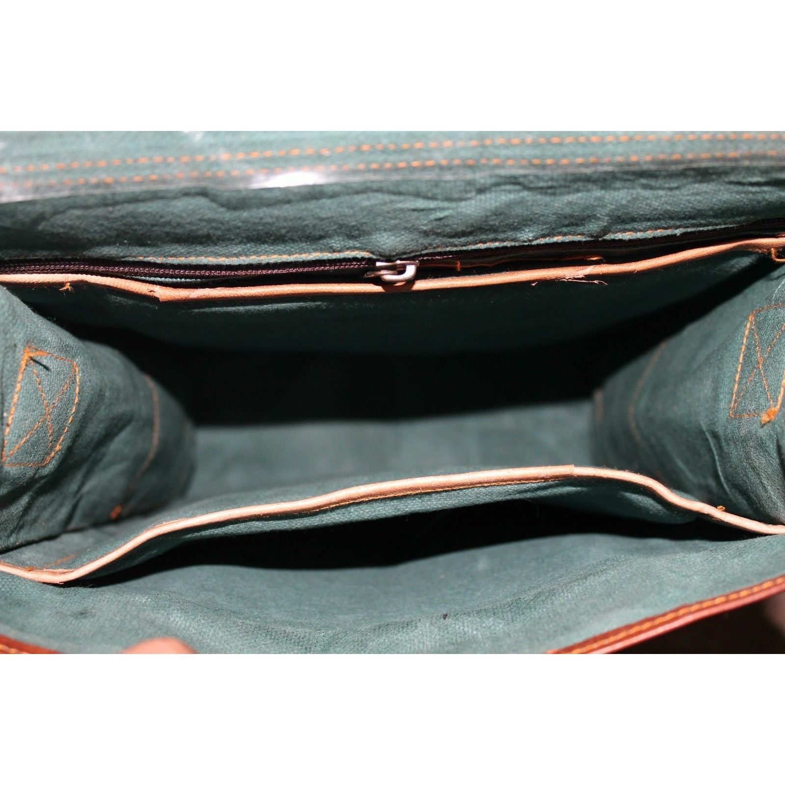 Натуральная коричневая винтажная мужская сумка-рюкзак из натуральной кожи — фото 6