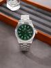 Business casual quartz watch with classic steel bracelet minimalist dial design date display durable case versatile for dail