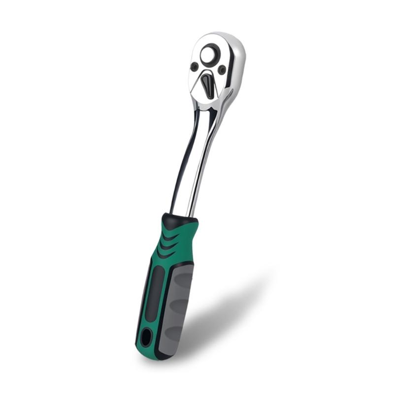 Professional Ratcheting Socket Wrench With 72Teeth Mechanism Spanner Hexagonal Head Durability Alloy Steel For Mechanics