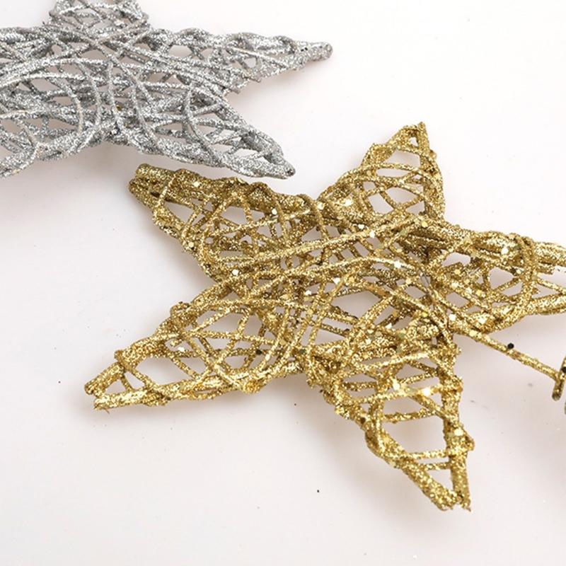 Festival Small Christmas Star Tree Toppers Star Christmas Tree Toppers Iron Crafted Festival Tree Accessory