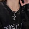 New Gothic Punk Black Cross Barbed Thorns Pendant Chain Choker Necklace for Women Men Unisex Hip-Hop Jewelry Gifts Party Jewelry