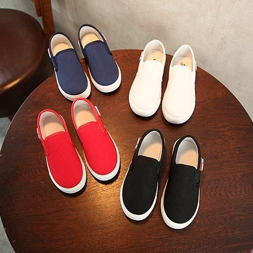 Kindergarten Cloth Shoes Pedal Baby Canvas Shoes Spring and Autumn Soft-soled Girls Boys Board Shoes Breathable Shoes Children's New Models