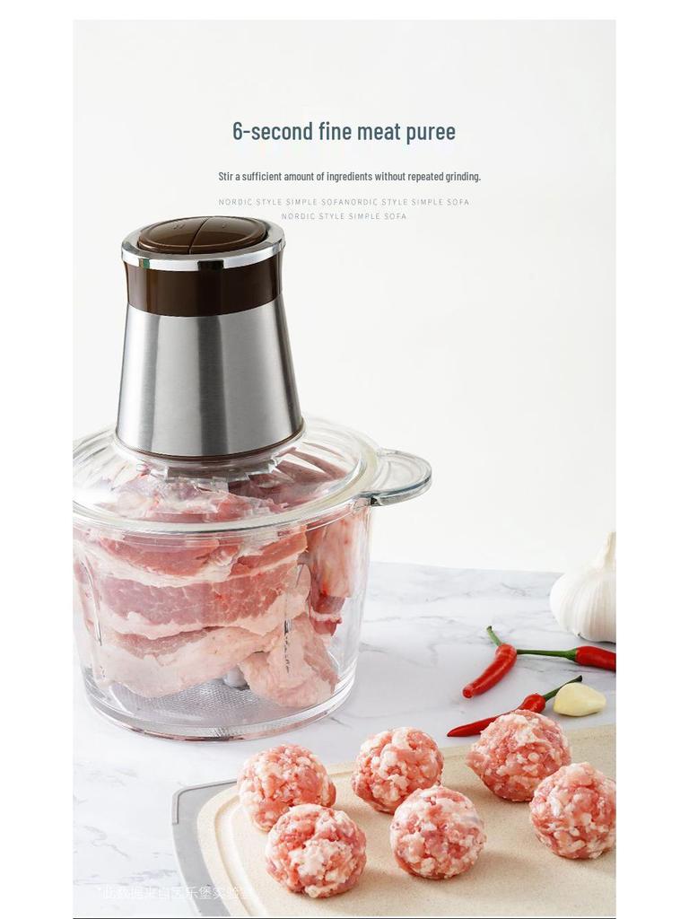 Fully Automatic Electric Meat Grinder & Blender: Multi-functional Kitchen Appliance for Mincing, Chopping, and Baby Food Making