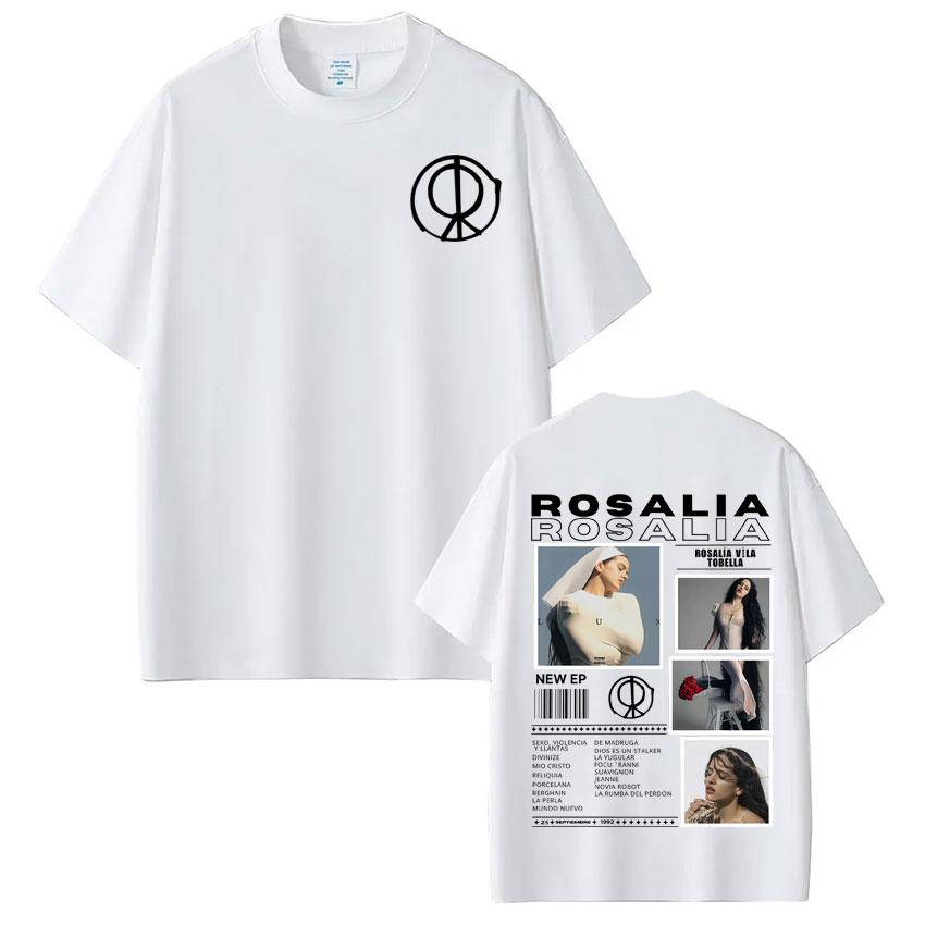 Zpěvačka Rosalía LUX Album Tour 2025 Potisk Tričko Pánské Dámské Módní Bavlněná Trička Oversized Hiphop Ležérní Pohodlná Trička Top