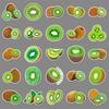 50 Kiwi Cartoon Fruit Waterproof Stickers for Phone Cases, Journals, and Luggage