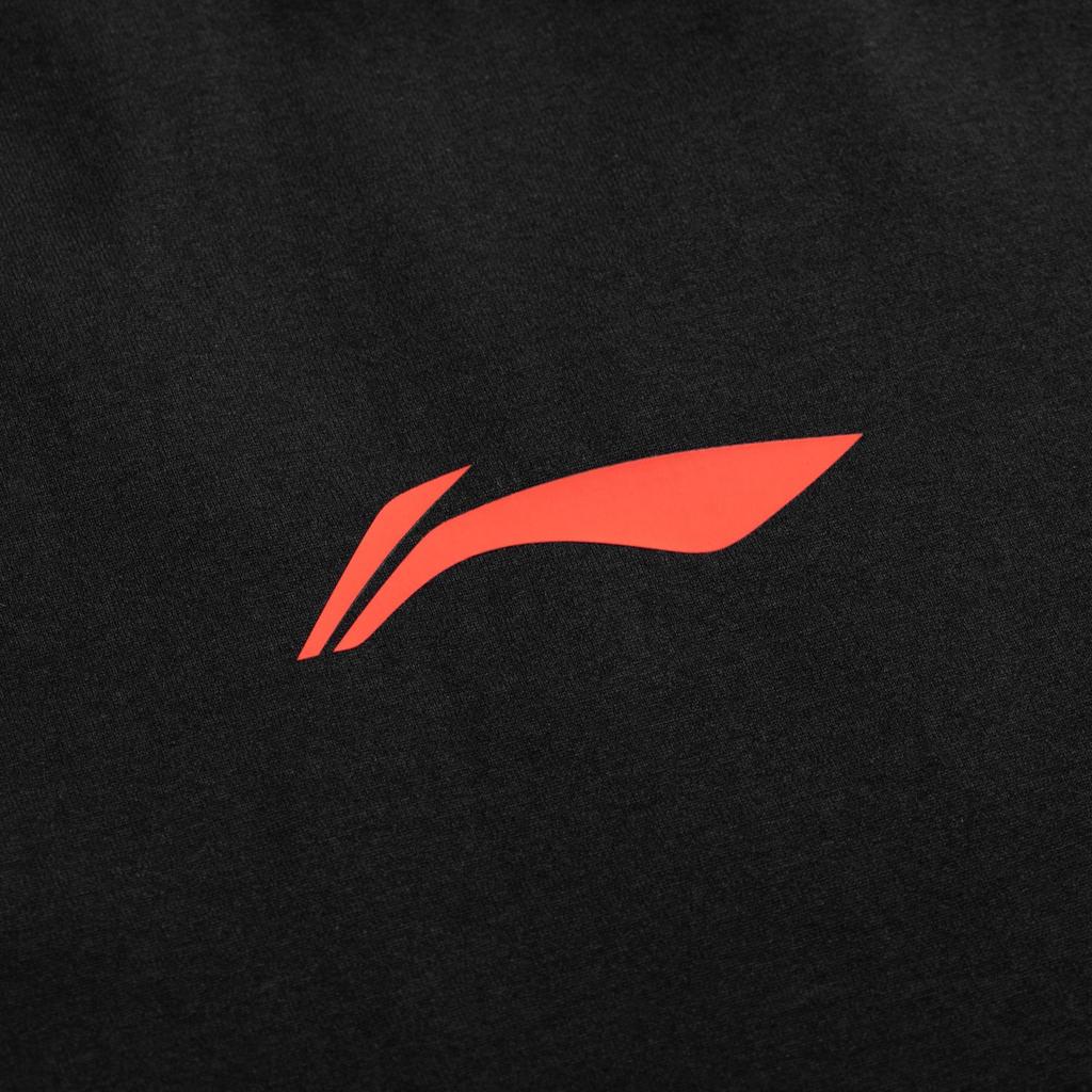 Li Ning Badminton Serie Atmungsaktives Vielseitiges Kurzarm T-Shirt Unisex Oberteile Schwarz AHSVE27-1