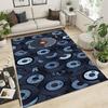 Vinylschallplatten-Design Rutschfester Teppich - Strapazierfähiges Polyester, Perfekt für Outdoor-Terrasse, Garten, Wohnzimmer, Schlafzimmer und Küchendekor
