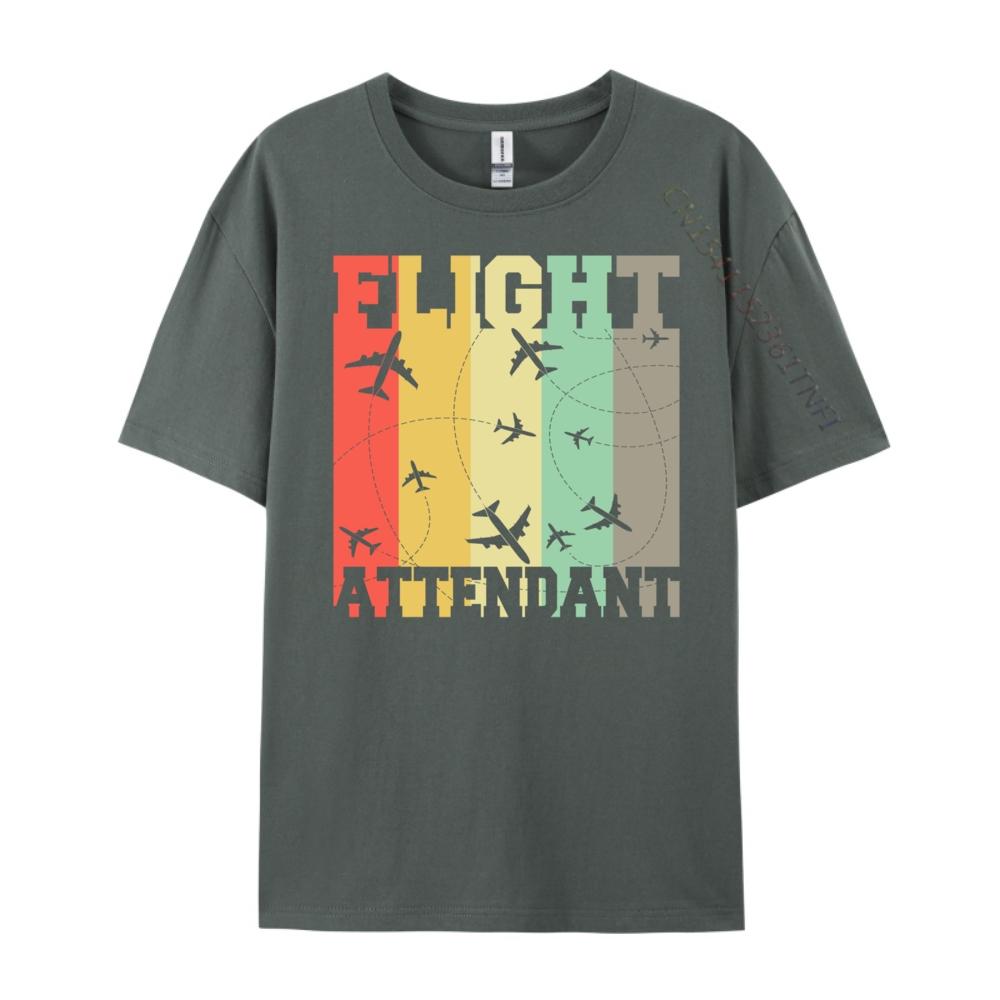 Flight Attendant Flying Plane Stewardess Free Shippping Clothes New Year 2025 T Shirts Oversized Graphic