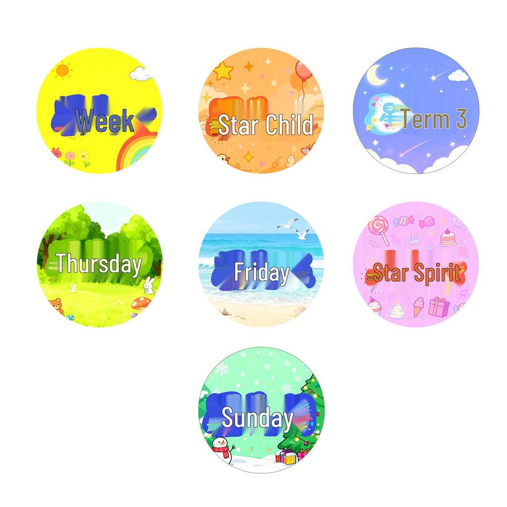 Personalized Cartoon Fun Soft Magnetic Weekly Refrigerator Stickers