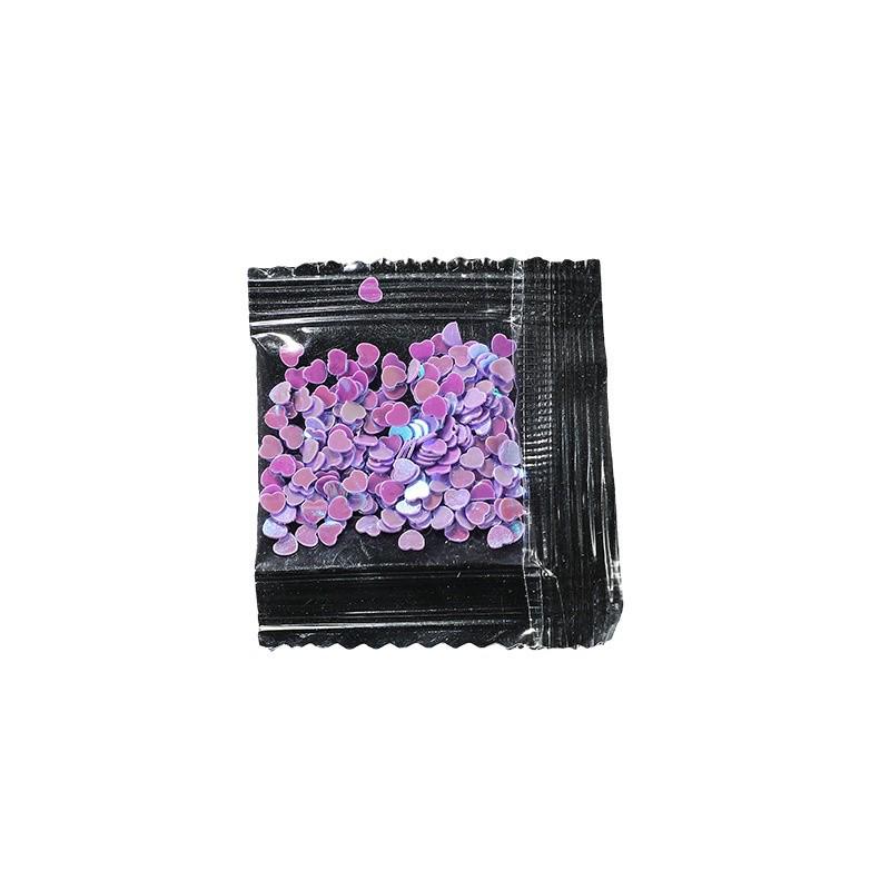 Fashion Heart Sequin Pack: Solid Color Nail Art & Phone Case Decoration DIY