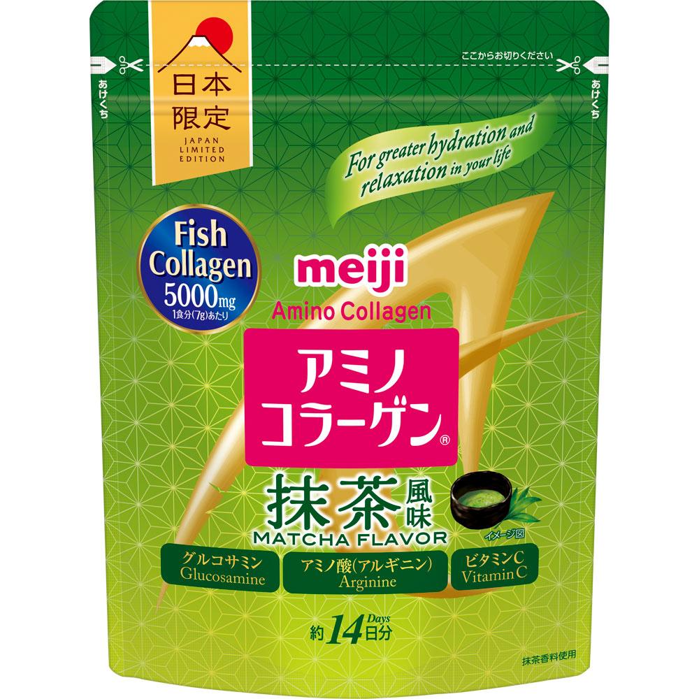 

Meiji (formerly Meiji Seika) Amino Collagen Meiji Matcha Flavor 98g Beautiful skin Collagen 1