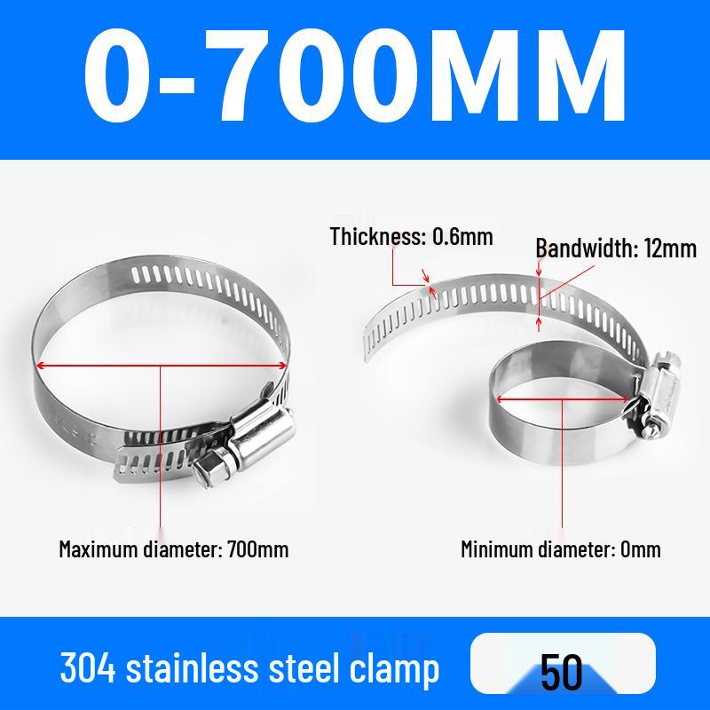 304 Stainless Steel Quick-Install Hose Clamp for Gas Pipes