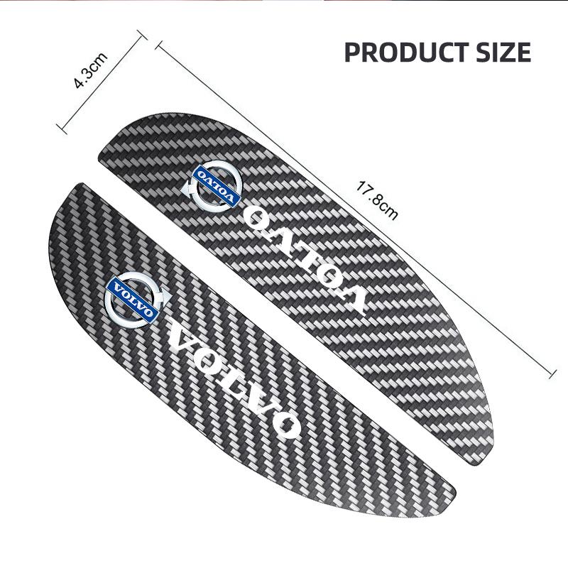 For Volvo Car Rearview Mirror Rain Eyebrow Rain Shield Shade Protector Cover For Volvo XC40 XC90 V40 V90 V60 XC60 S80 S60 S90 C4 ari852