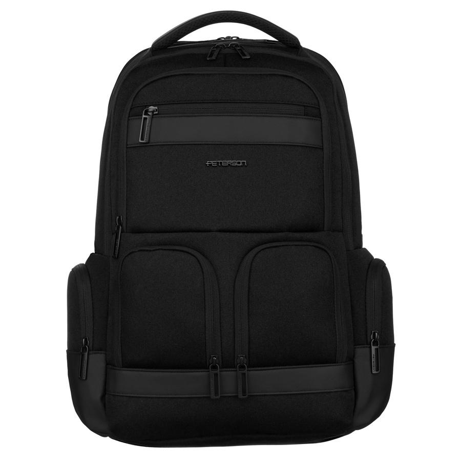 Großer schwarzer Reise-Laptop-Rucksack - Peterson