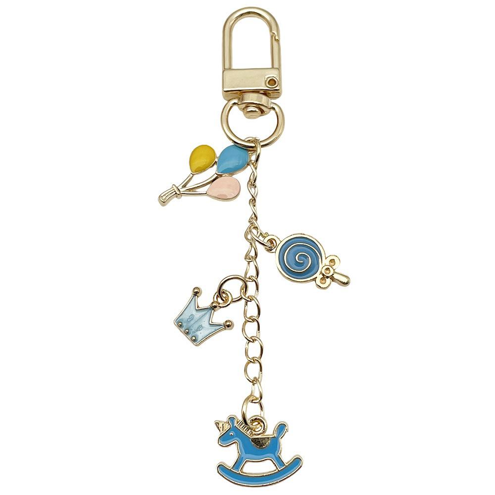 Smiley Cherry & Clover Keychain Pendant for Backpack & Earphone Case