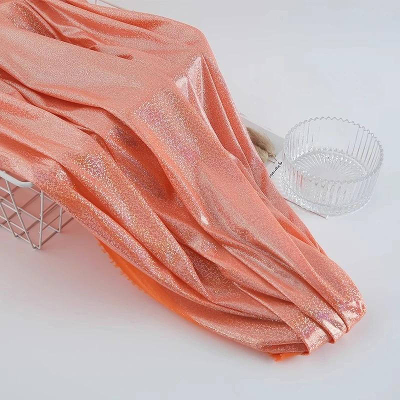 100x150cm Polyester Glitter Laser Fabric Iridescent Holographic Wedding Party Background Doll Clothing Decor Material DIY