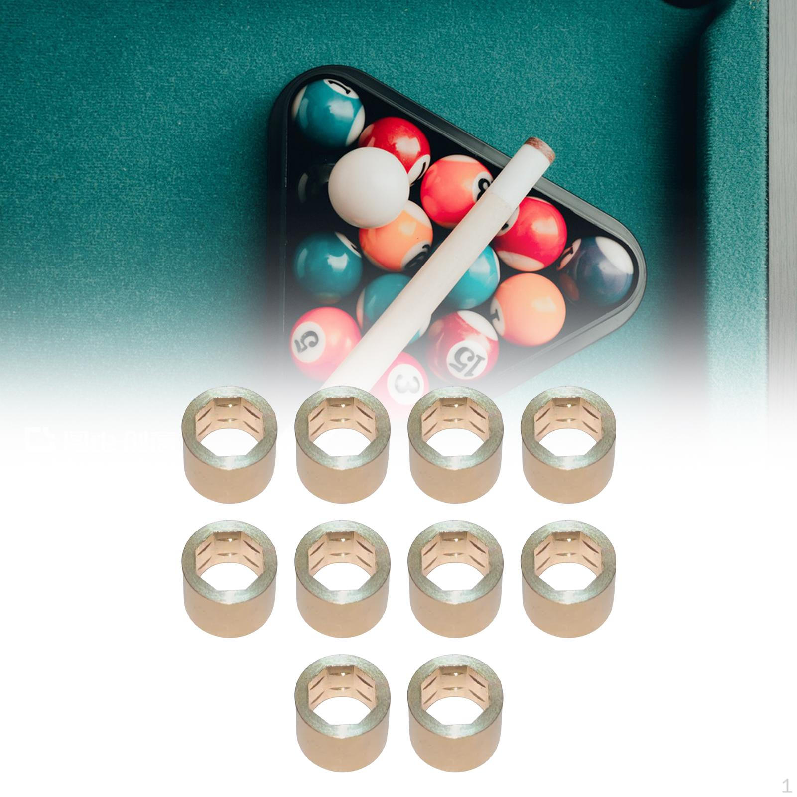 

10 шт. бильярдный кий медный наконечник портативный бассейн для ремонта 10.5mm