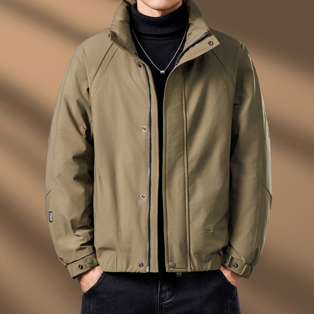 2025 Men's Daily Short Jacket Fleece-Lined WindproofWarm thickened coat