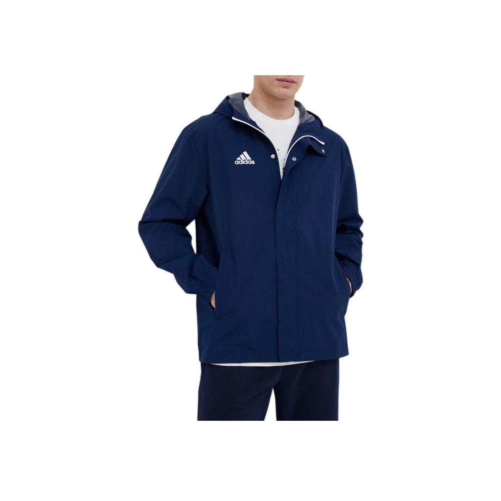 Adidas Zip-Up Hoodie Casual Sport Jacket Men Outerwear Navy-Blue IK4011