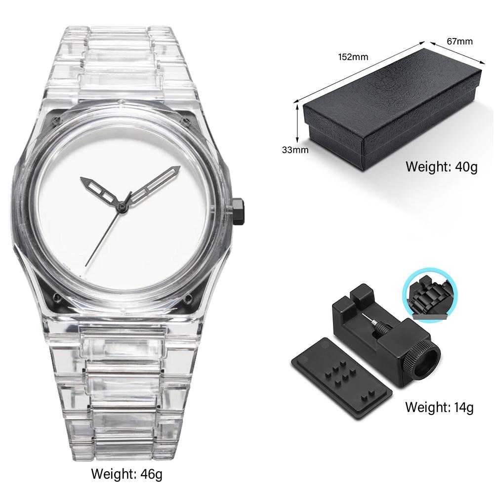 

Men s Quartz Watch Trendy Transparent Design Arabic Numerals High-End Feel Cool Fashionable Timepiece for Gentlemen