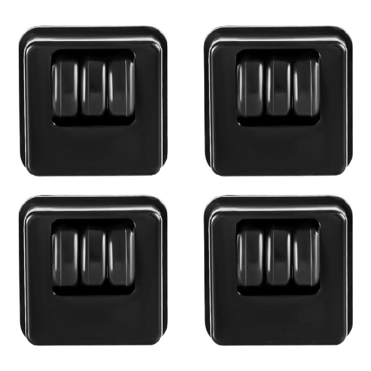 4 шт. Самоклеящиеся мебельные колесики 360 Поворотных Универсальных Колеса Скользящие для кухонной техники Легко Установить чёрный