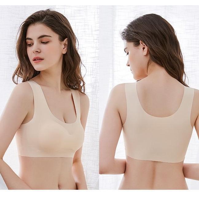 Women Bras Seamless  Invisible Cotton Brassiere Breathable Underwear Wireless with Pads Push Up Bra