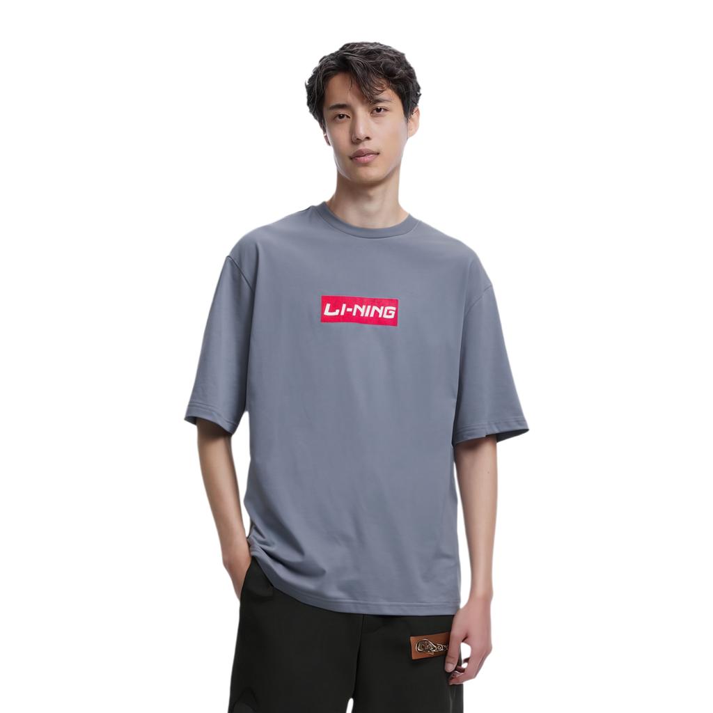 Li Ning Sports Life Collection T Shirt Unisex Flint Stones Blue AHSSC17-3