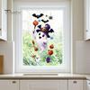 Festive Party Glass Supplies Halloween Witch Hat Ghost Window Clings, Spiders Bat Pumpkin Spooky Removable Stickers for Home Holiday Store Decoration