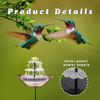 Yousheng Solar Bird Bath Fountain, 3-Tier Cascading Fountain Hanging Bird Bath, Solar Powered Outdoor Hummingbird Bath Fountain, for Garden Backyard