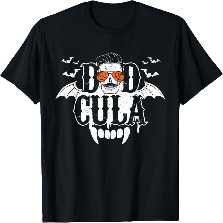 Dadcula Dracula Dad Halloween Costume Father s Day Retro T-Shirt XXXXXL чёрный