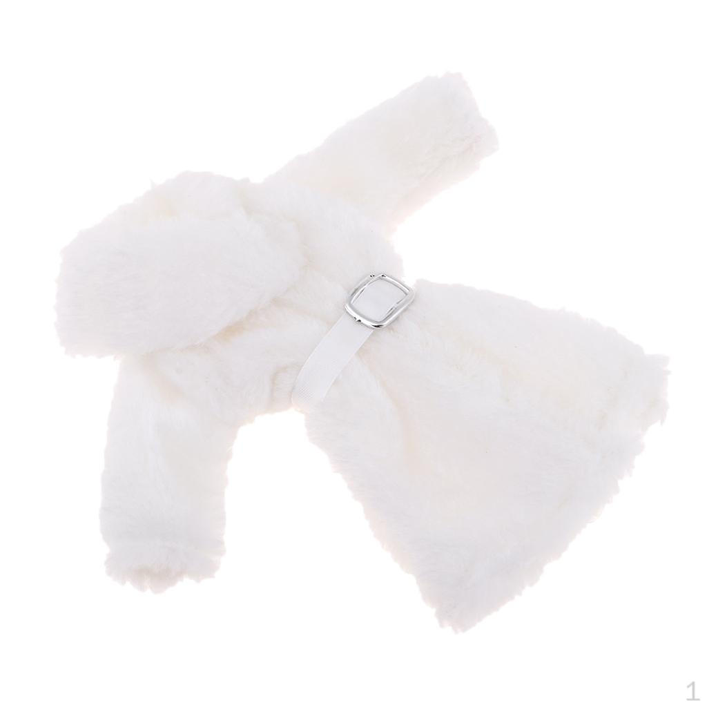 

Модное длинное плюшевое пальто с поясом, белая повседневная одежда / 6 кукол своими руками