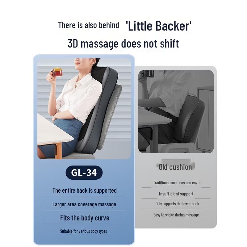 Aux Full Body Kneading Massage Cushion with Heat CN plug (adapter included)
