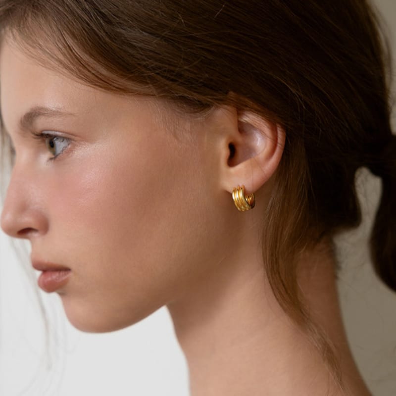 Tatiana Bold Line Hoop Earrings EC3254