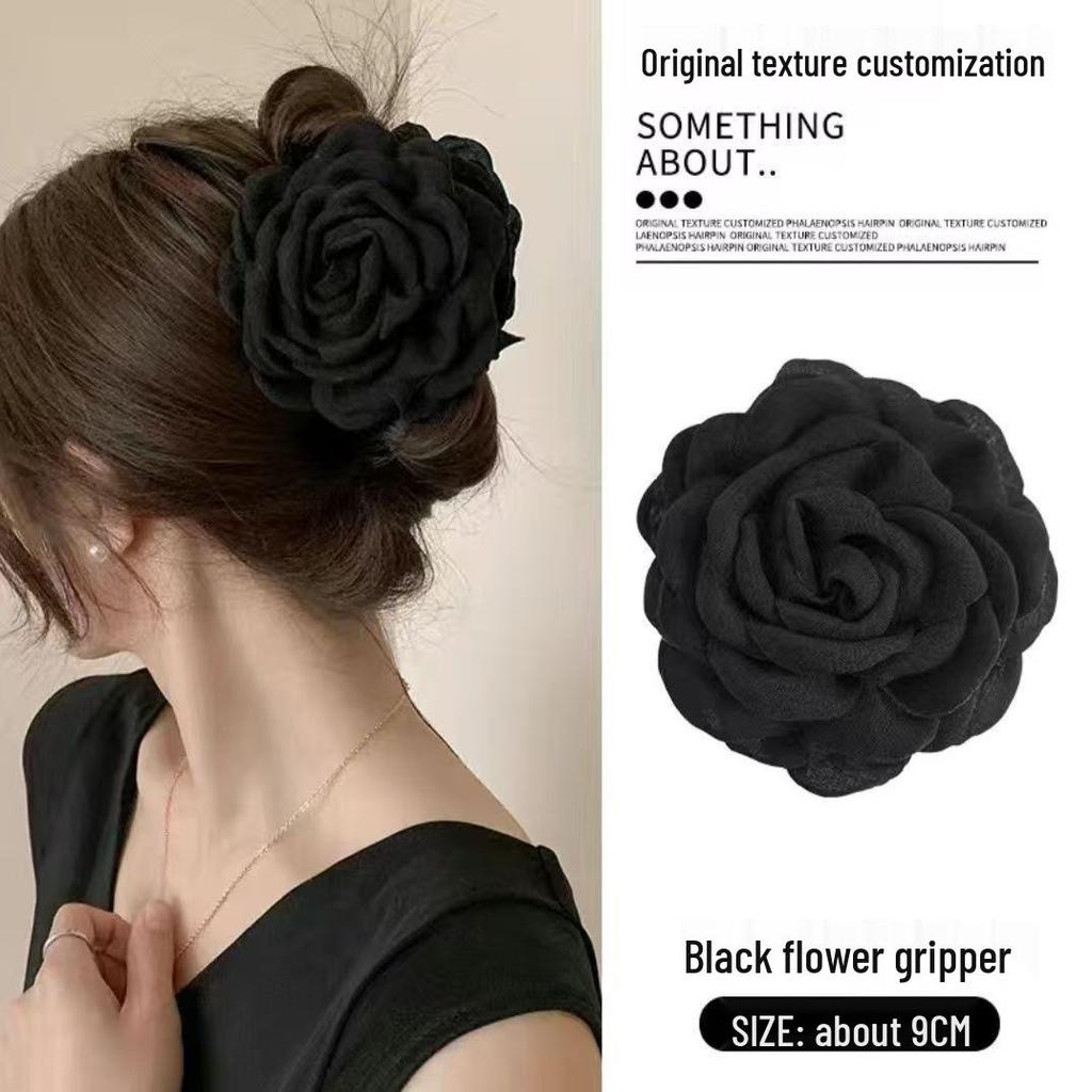 Caro Floral Rose Hair Claw Clip for Women - European & American Style, Summer Headdress