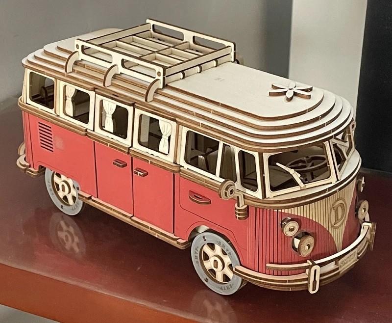 Puzzle 3D Drewniane Model Samochodu Volkswagen Vw T1