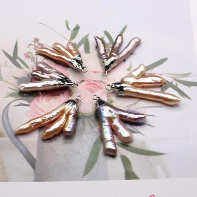 Perlenanhänger Süßwasserperle Barock Anhänger für Schmuckherstellung DIY Halskette Accessoire