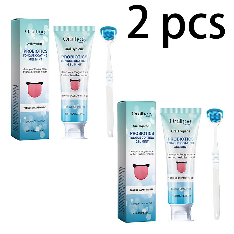 Tongue Cleaning Kit Easy Tongue Cleaning Hygiene Clean Odor Care Oral Care Kit