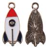 13*27mm Zinklegierung Emaille Anhänger vergoldet Space Theme Charm zur Schmuckherstellung