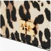 Ganni Leopard Print Logo Bow Flap Card Wallet B3010075