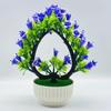 Artificial Bonsai Realistic Fresh-keeping Plastic Elegant Fake Wedding Lily Flower with Pot
