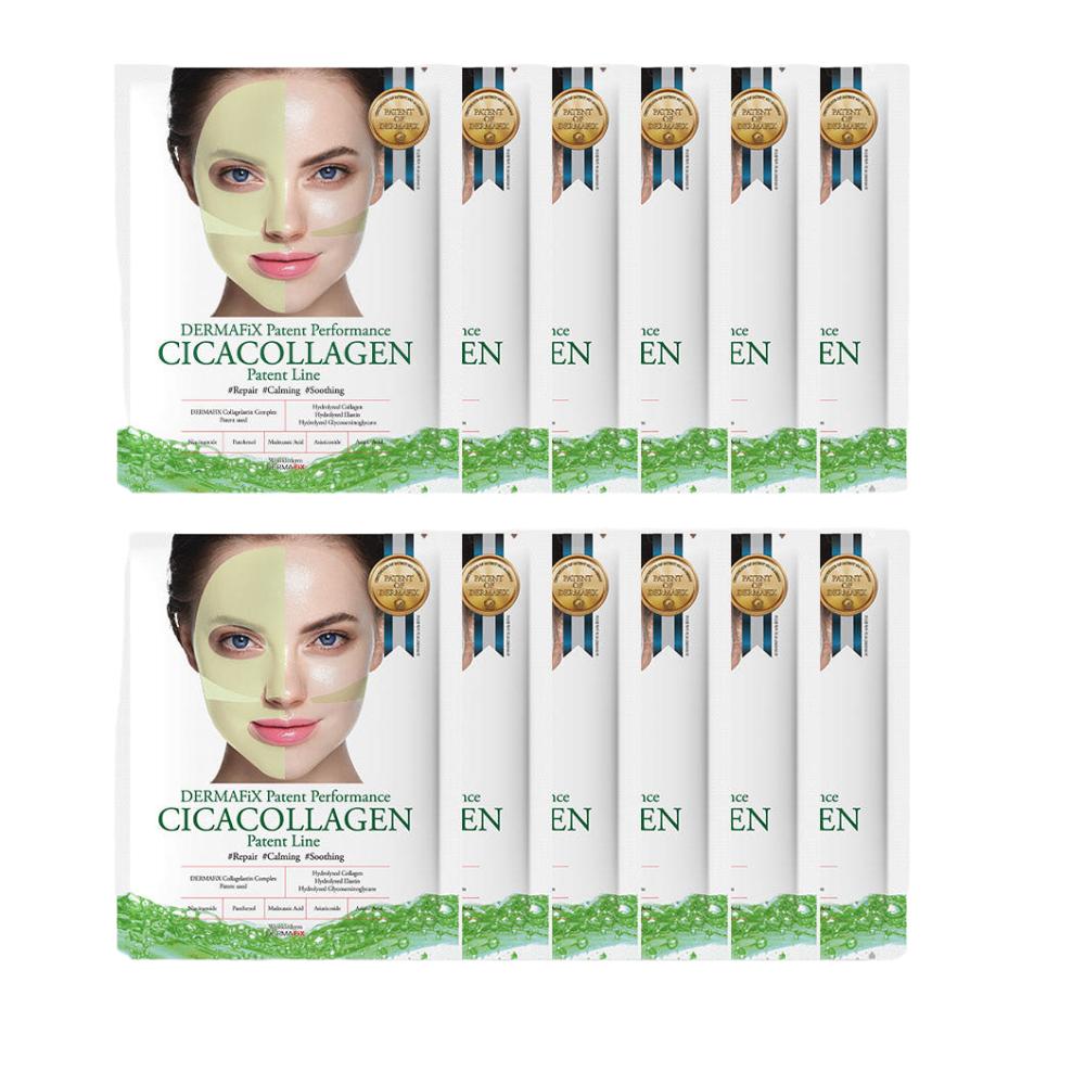 DERMAFIX Patent Performance Cica Collagen Mask 12 Sheets 1 Pack