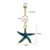 AOEDEJ 14G 1PC Shell Belly Piercing Ring Crystal Starfish Navel Ring Pearl Body Piercing Jewelry Summer Women Shell Belly Ring