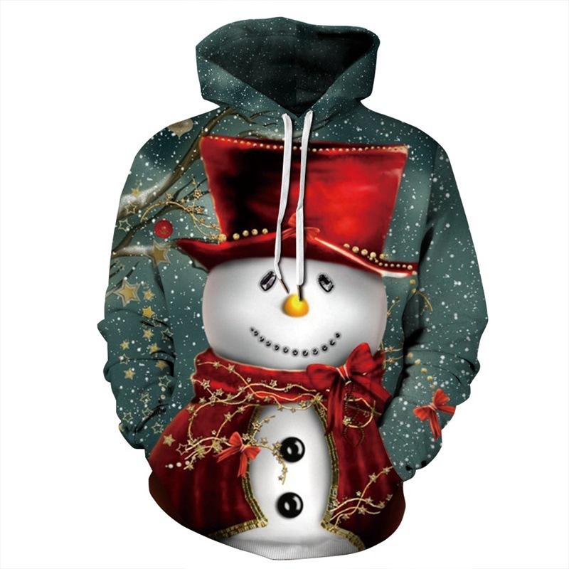 Spring Autumn Men's Hoodies Christmas Series 3D Printed Sweatshirt Long Sleeve Pullover Loose Comfortable Casual Couple Hoodie